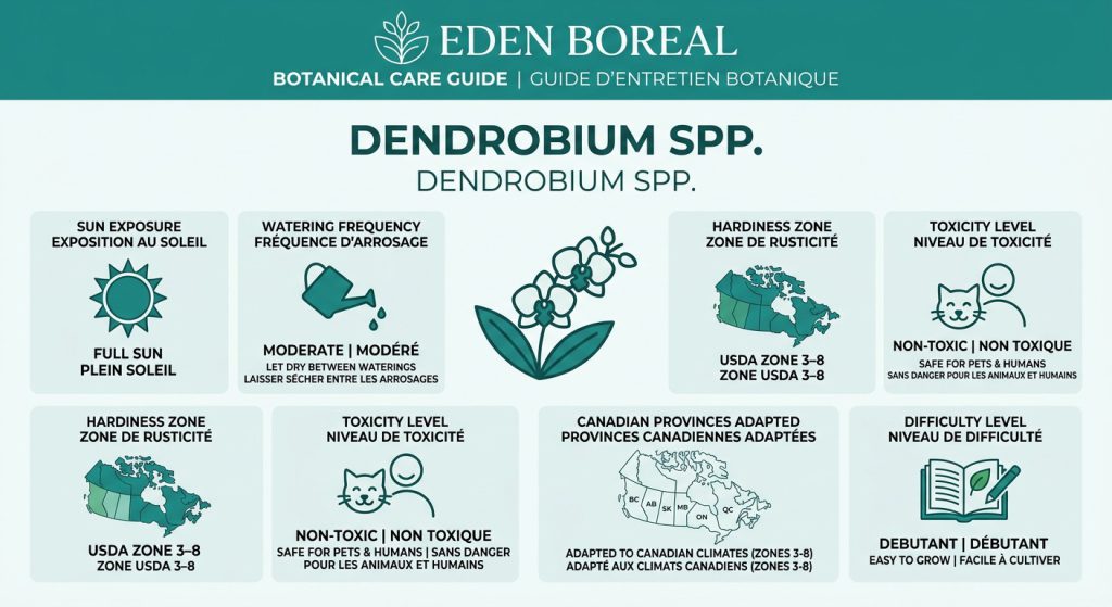 Orchidée : guide complet pour l'entretien et la faire refleurir — infographie soins et zones de rusticité