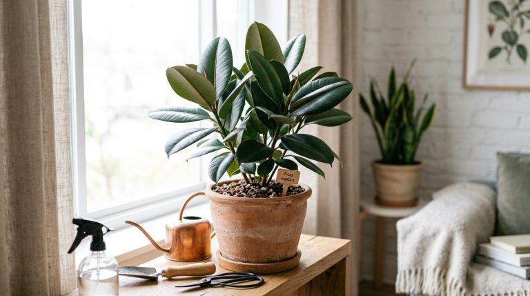 Rubber Plant Care: Growing Ficus Elastica Indoors — growing guide photo, care and watering