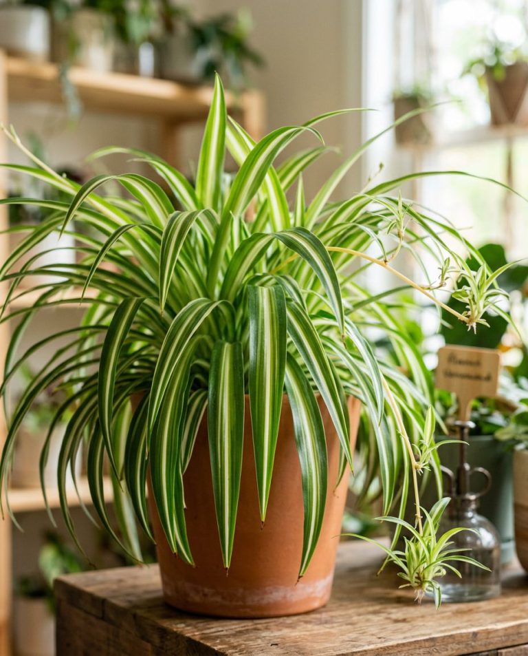 Spider Plant Care: Easy Growing Guide for Chlorophytum — foliage and plant health, botanical portrait
