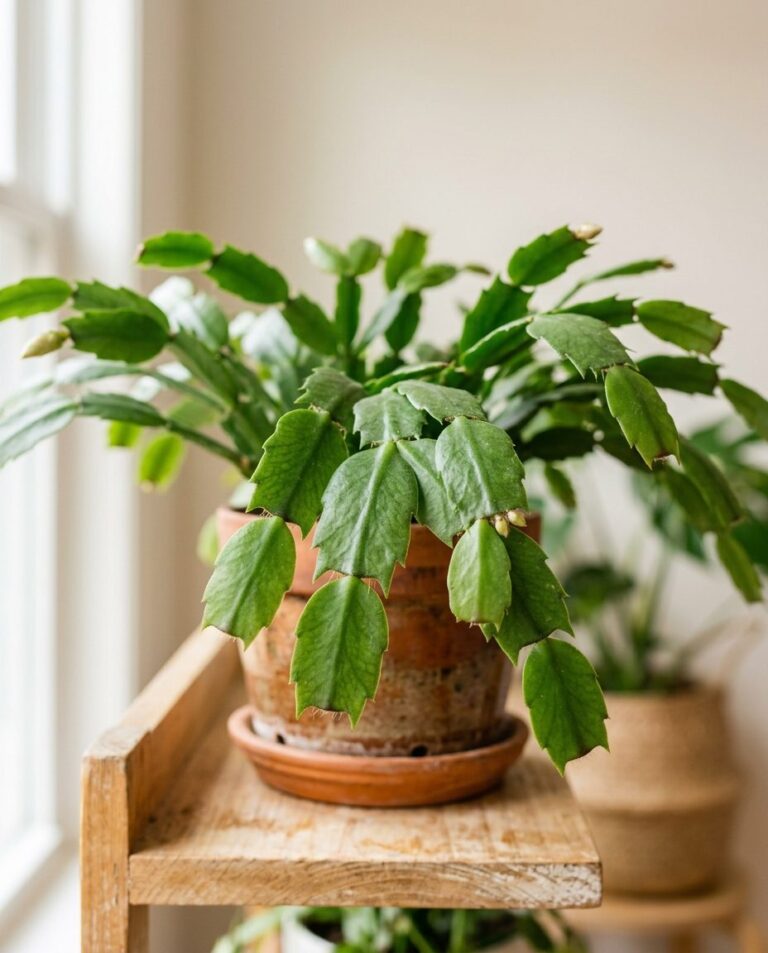 Christmas Cactus - Complete Indoor Care Guide — foliage and plant health, botanical portrait