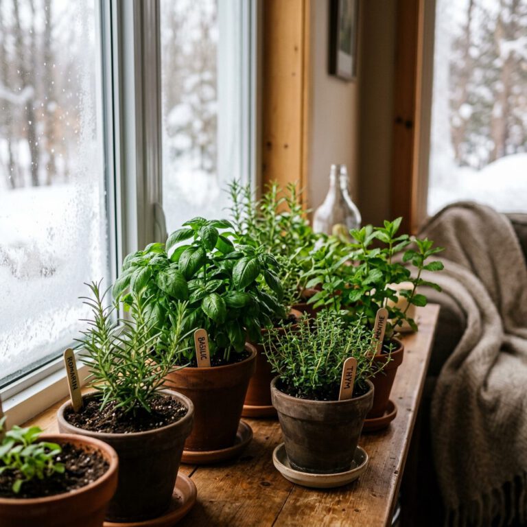 Cultiver des herbes aromatiques en hiver au Canada — gros plan botanique, détails et variétés