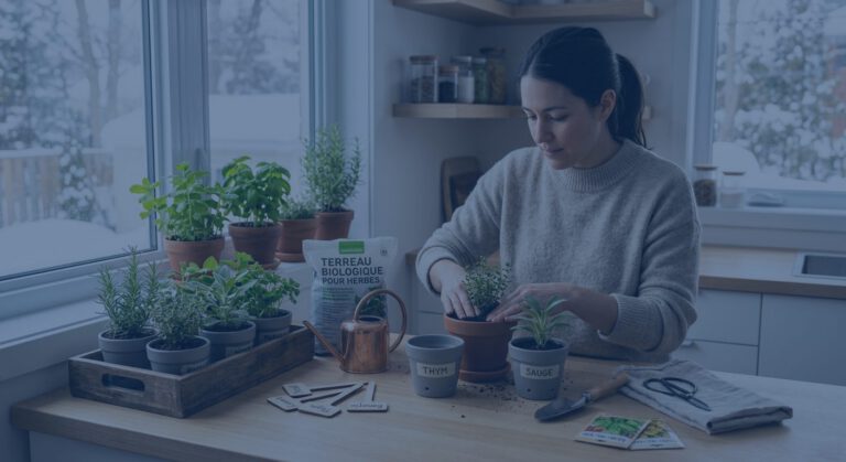 Cultiver des herbes aromatiques en hiver au Canada — guide pratique de jardinage