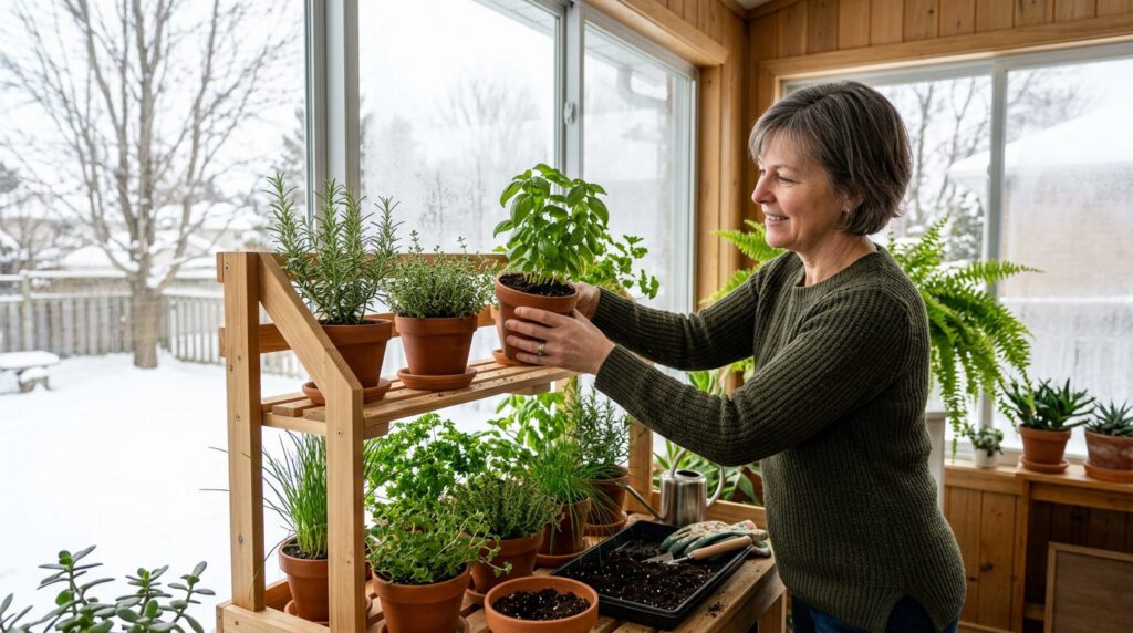 Cultiver des herbes aromatiques en hiver au Canada — étape 4, illustration guide pratique