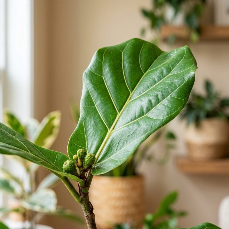Fiddle Leaf Fig Care: Expert Tips for a Thriving Ficus Lyrata - botanical close-up, details and varieties