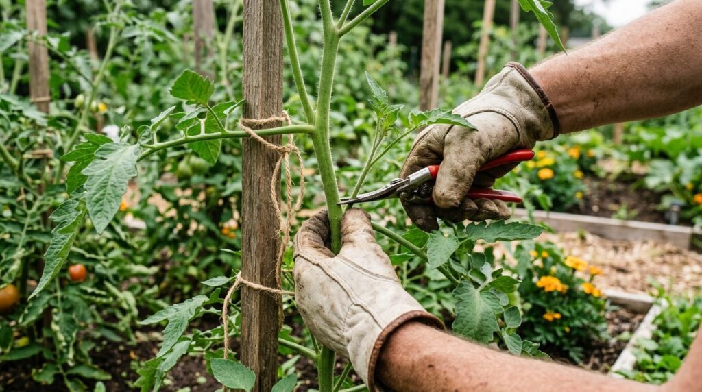 How to Prune Tomato Plants for Maximum Yield — step 2, practical guide illustration