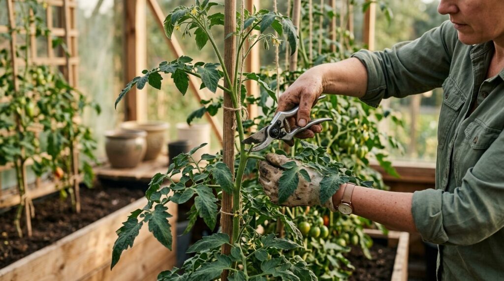 How to Prune Tomato Plants for Maximum Yield — step 3, practical guide illustration