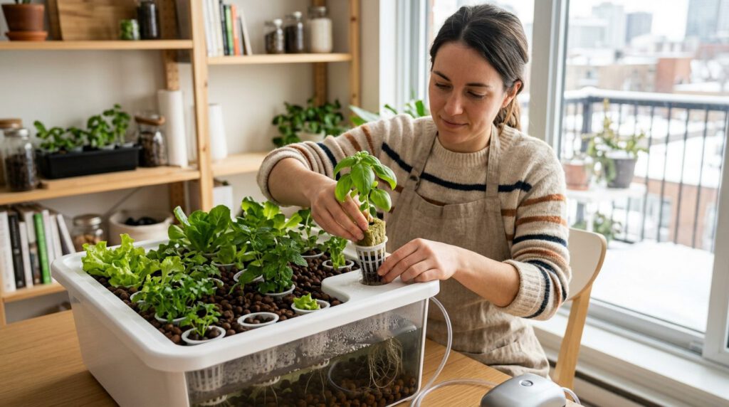 Installer son système d'hydroponie en appartement au Canada — étape 3, illustration guide pratique