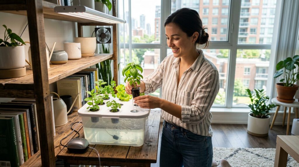 Installer son système d'hydroponie en appartement au Canada — étape 4, illustration guide pratique