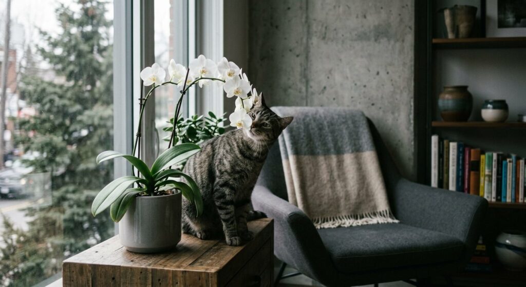 Orchidées et chats : sécurité réelle, mythes et risques cachés