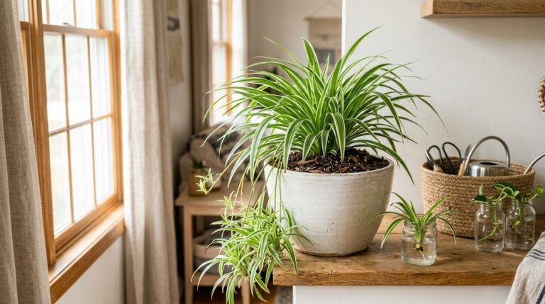 Plante araignée : entretien facile et conseils de multiplication - photo guide de culture, entretien et arrosage