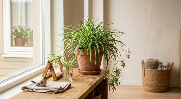 Plante araignée : entretien facile et conseils de multiplication - photo principale, plante au Canada