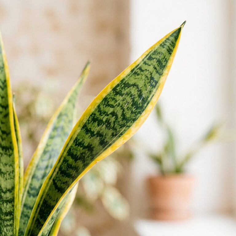 Sansevieria (langue de belle-mère) : entretien et arrosage — gros plan botanique, détails et variétés